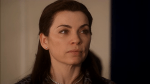 Alicia standing by Peter