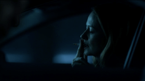 Blowing the smoke of evil all over her car.