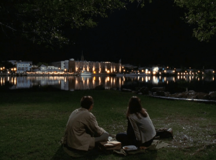 Image: Jack and Joey sitting in the park, overlooking the water