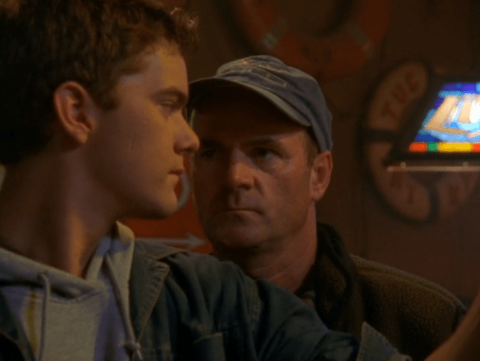 Image: Pacey and his father having an awkward staring contest